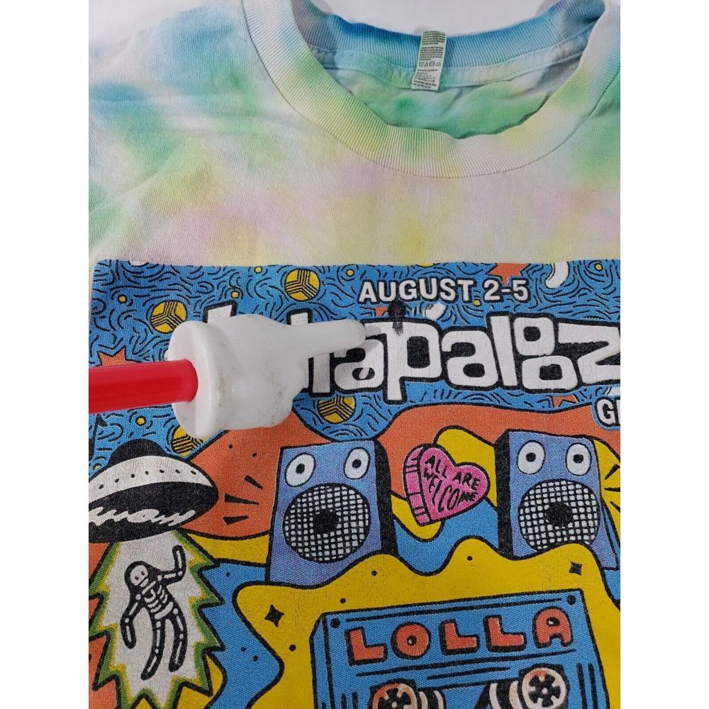 Lollapalooza 2018 T Shirt Men's Sz Med Tye Dye Music Festival Chicago *Read Des - Picture 7 of 16